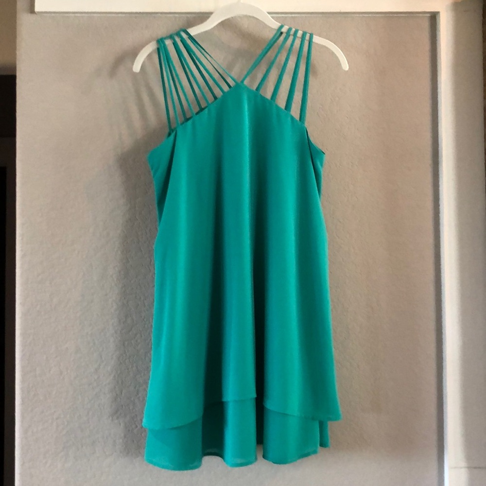 Peach Brand Green Dress